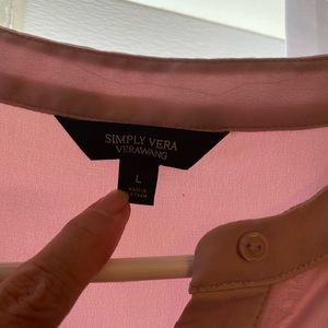 Blush color dress shirt.